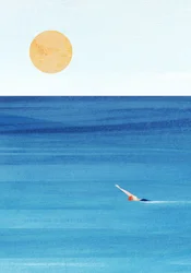 Einsamer Ozeanschwimmer