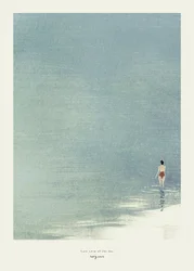 Frau in ruhigem Wasser