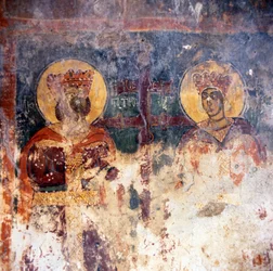 Fresken in der byzantinischen Kirche von Agios Georgios
