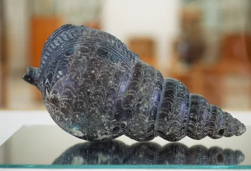 Tritonmuschel-Rhyton (rituelles Gefäß), aus dem Palast von Malia, Kreta, Griechenland, minoische Zivilisation