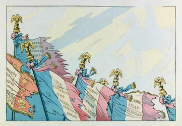 Jacques Marie Gaston Onfray de Breville dit JOB (1858 - 1931); Illustration aus dem Buch „Les epees de France“: Die Adler Napoleons; Sammlung Teil