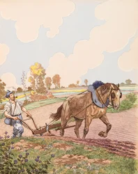 Le retour à la terre (Französischer Soldat kehrt nach dem Ende des Ersten Weltkriegs auf sein Feld zurück)