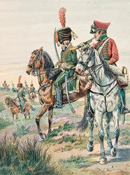Uniform der französischen Truppen zu allen Zeiten: Trompeter der Leichten Pferde von Arenberg (1807)