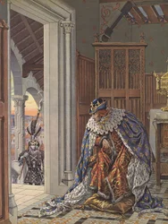 Der alte König Ludwig XI. von Frankreich fürchtet den Tod