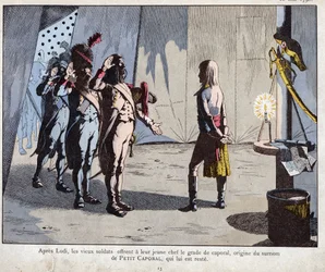 Die alten Soldaten der italienischen Armee ernennen Bonaparte nach der Schlacht von Lodi zum Korporal.