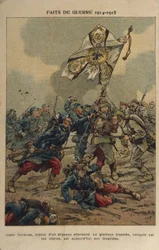 Erster Weltkrieg: Die Eroberung der Flagge (Illustration)