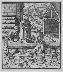 Zimmerleute, ca. 1500