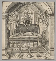 Gruftblatt, Tafel 24 aus Historische Szenen aus dem Leben von Kaiser Maximilian I. vom Triumphbogen
